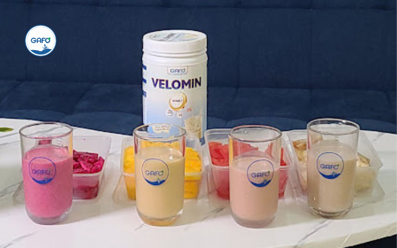 Cách mix sữa ngũ cốc Velomin Gafo cùng hoa quả